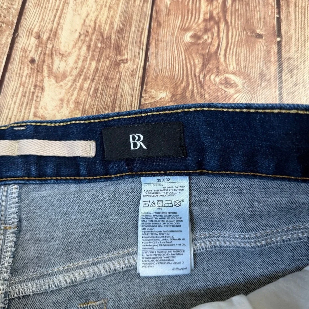 Banana Republic Slim Jeans Mens 35 x 32 Blue Stretch Denim Pants Casual